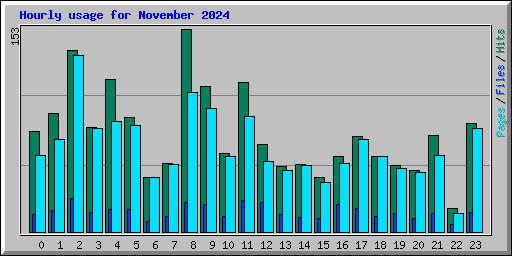 Hourly usage for November 2024