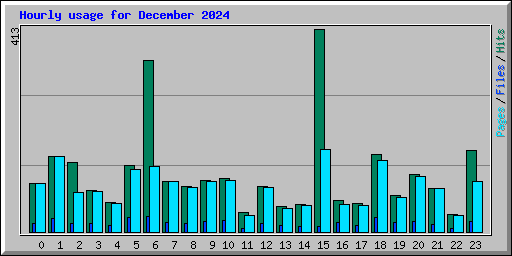 Hourly usage for December 2024