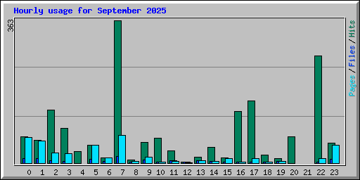Hourly usage for September 2025