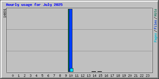 Hourly usage for July 2025